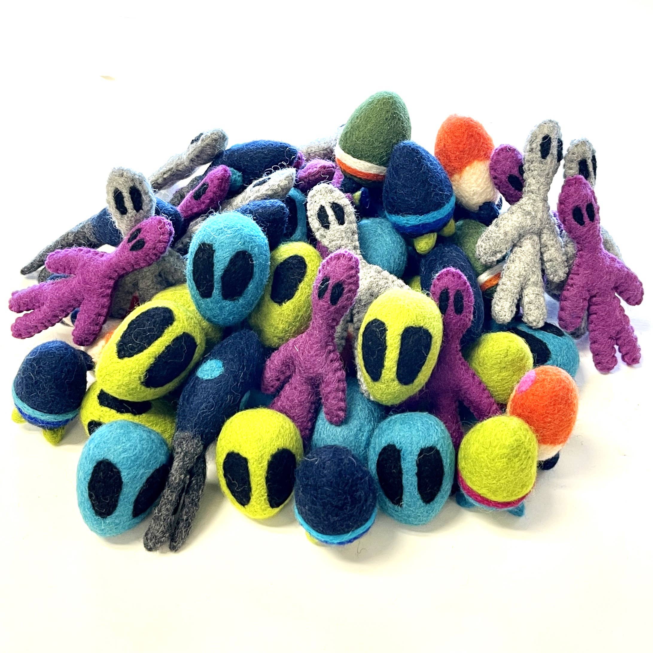 Dharma Dog Karma Cat - Space Cat Wool Pet Toy - 60 Asst. Counter Display